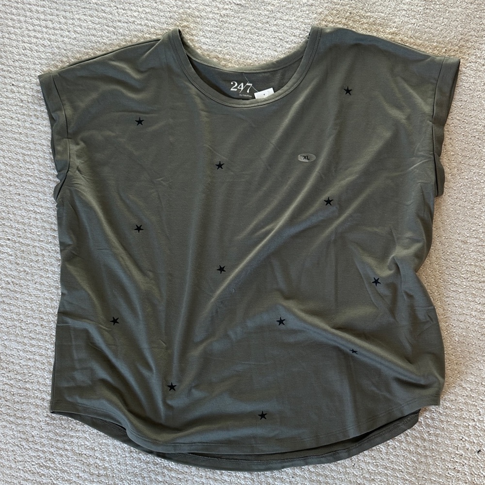 Maurices Charcoal Star-Embellished Tee